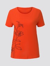 Artwork T-Shirt mit Bio-Baumwolle - Frauen - strong flame orange Artwork T-Shirt mit Bio-Baumwolle - Frauen - strong flame orange - 7 - TOM TAILOR