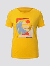 Artwork T-Shirt mit Bio-Baumwolle - Frauen - deep golden yellow Artwork T-Shirt mit Bio-Baumwolle - Frauen - deep golden yellow - 7 - TOM TAILOR