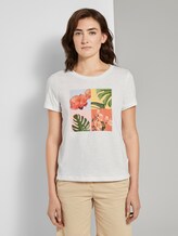 T-Shirt mit Collagen-Print - Frauen - Off White T-Shirt mit Collagen-Print - Frauen - Off White - 1 - TOM TAILOR