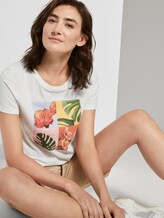 T-Shirt mit Collagen-Print - Frauen - Off White T-Shirt mit Collagen-Print - Frauen - Off White - 5 - TOM TAILOR