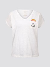 T-Shirt mit Brusttasche und kleinem Print - Frauen - Whisper White T-Shirt mit Brusttasche und kleinem Print - Frauen - Whisper White - 7 - TOM TAILOR