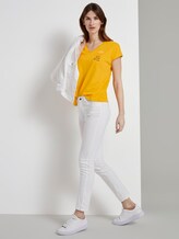 T-Shirt mit Brusttasche und kleinem Print - Frauen - deep golden yellow T-Shirt mit Brusttasche und kleinem Print - Frauen - deep golden yellow - 3 - TOM TAILOR