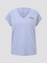 T-Shirt mit Brusttasche und kleinem Print - Frauen - blue offwhite stripe T-Shirt mit Brusttasche und kleinem Print - Frauen - blue offwhite stripe - 7 - TOM TAILOR
