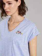 T-Shirt mit Brusttasche und kleinem Print - Frauen - blue offwhite stripe T-Shirt mit Brusttasche und kleinem Print - Frauen - blue offwhite stripe - 9 - TOM TAILOR