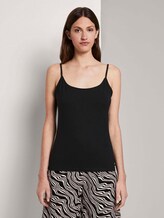 Basic Top mit Spaghettiträgern - Frauen - Deep Black Basic Top mit Spaghettiträgern - Frauen - Deep Black - 1 - TOM TAILOR