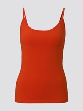 Basic Top mit Spaghettiträgern - Frauen - strong flame orange Basic Top mit Spaghettiträgern - Frauen - strong flame orange - 7 - TOM TAILOR