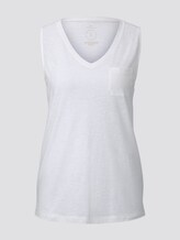 Top mit Brusttasche und Seitenschlitzen - Frauen - Whisper White Top mit Brusttasche und Seitenschlitzen - Frauen - Whisper White - 7 - TOM TAILOR