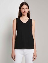 Top mit Brusttasche und Seitenschlitzen - Frauen - Deep Black Top mit Brusttasche und Seitenschlitzen - Frauen - Deep Black - 1 - TOM TAILOR