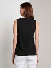 Top mit Brusttasche und Seitenschlitzen - Frauen - Deep Black Top mit Brusttasche und Seitenschlitzen - Frauen - Deep Black - 2 - TOM TAILOR