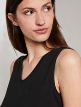 Top mit Brusttasche und Seitenschlitzen - Frauen - Deep Black Top mit Brusttasche und Seitenschlitzen - Frauen - Deep Black - 9 - TOM TAILOR