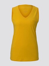 Top mit Brusttasche und Seitenschlitzen - Frauen - deep golden yellow Top mit Brusttasche und Seitenschlitzen - Frauen - deep golden yellow - 7 - TOM TAILOR