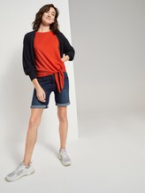 Top mit Knotendetail - Frauen - strong flame orange Top mit Knotendetail - Frauen - strong flame orange - 3 - TOM TAILOR