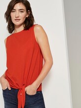 Top mit Knotendetail - Frauen - strong flame orange Top mit Knotendetail - Frauen - strong flame orange - 5 - TOM TAILOR