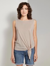 Top mit Knotendetail - Frauen - soft vanilla Top mit Knotendetail - Frauen - soft vanilla - 1 - TOM TAILOR