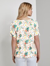 Carmen T-Shirt mit Blumenprint - Frauen - white watercolor flower design Carmen T-Shirt mit Blumenprint - Frauen - white watercolor flower design - 2 - TOM TAILOR