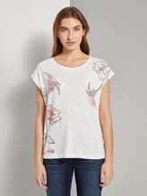 T-shirt with placed artwork - Women - Whisper White T-shirt with placed artwork - Women - Whisper White - 1 - TOM TAILOR