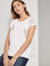 T-shirt with placed artwork - Women - Whisper White T-shirt with placed artwork - Women - Whisper White - 5 - TOM TAILOR