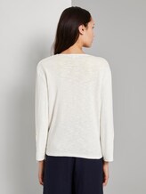 Shirt-Cardigan mit gerafften Ärmeln - Frauen - Whisper White Shirt-Cardigan mit gerafften Ärmeln - Frauen - Whisper White - 2 - TOM TAILOR