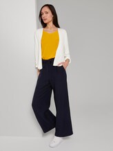 Shirt-Cardigan mit gerafften Ärmeln - Frauen - Whisper White Shirt-Cardigan mit gerafften Ärmeln - Frauen - Whisper White - 3 - TOM TAILOR
