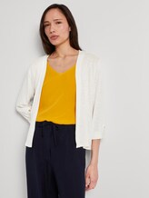 Shirt-Cardigan mit gerafften Ärmeln - Frauen - Whisper White Shirt-Cardigan mit gerafften Ärmeln - Frauen - Whisper White - 5 - TOM TAILOR