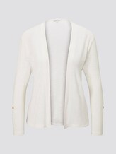 Shirt-Cardigan mit gerafften Ärmeln - Frauen - Whisper White Shirt-Cardigan mit gerafften Ärmeln - Frauen - Whisper White - 7 - TOM TAILOR