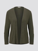 Shirt-Cardigan mit gerafften Ärmeln - Frauen - Woodland Green Shirt-Cardigan mit gerafften Ärmeln - Frauen - Woodland Green - 7 - TOM TAILOR