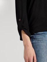 Shirt-Cardigan mit gerafften Ärmeln - Frauen - deep black Shirt-Cardigan mit gerafften Ärmeln - Frauen - deep black - 10 - TOM TAILOR