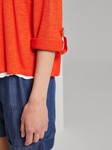 Shirt-Cardigan mit gerafften Ärmeln - Frauen - strong flame orange Shirt-Cardigan mit gerafften Ärmeln - Frauen - strong flame orange - 10 - TOM TAILOR