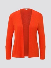 Shirt-Cardigan mit gerafften Ärmeln - Frauen - strong flame orange Shirt-Cardigan mit gerafften Ärmeln - Frauen - strong flame orange - 7 - TOM TAILOR