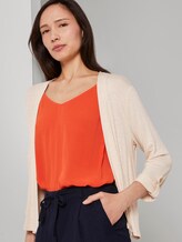 Shirt-Cardigan mit gerafften Ärmeln - Frauen - soft vanilla Shirt-Cardigan mit gerafften Ärmeln - Frauen - soft vanilla - 5 - TOM TAILOR