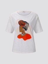 Lockeres T-Shirt mit Print - Frauen - Whisper White Lockeres T-Shirt mit Print - Frauen - Whisper White - 7 - TOM TAILOR