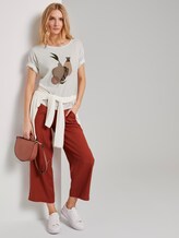 Lockeres T-Shirt mit Print - Frauen - Dove White Lockeres T-Shirt mit Print - Frauen - Dove White - 3 - TOM TAILOR