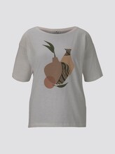 Lockeres T-Shirt mit Print - Frauen - Dove White Lockeres T-Shirt mit Print - Frauen - Dove White - 7 - TOM TAILOR