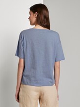 Lockeres T-Shirt mit Print - Frauen - Parisienne Blue Lockeres T-Shirt mit Print - Frauen - Parisienne Blue - 2 - TOM TAILOR