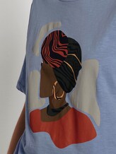 Lockeres T-Shirt mit Print - Frauen - Parisienne Blue Lockeres T-Shirt mit Print - Frauen - Parisienne Blue - 9 - TOM TAILOR