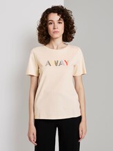 T-Shirt mit Schriftprint - Frauen - soft vanilla T-Shirt mit Schriftprint - Frauen - soft vanilla - 1 - TOM TAILOR