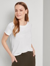 T-Shirt mit Ringdetail am Rücken - Frauen - Whisper White T-Shirt mit Ringdetail am Rücken - Frauen - Whisper White - 5 - TOM TAILOR