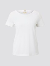 T-Shirt mit Ringdetail am Rücken - Frauen - Whisper White T-Shirt mit Ringdetail am Rücken - Frauen - Whisper White - 7 - TOM TAILOR