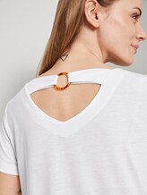 T-Shirt mit Ringdetail am Rücken - Frauen - Whisper White T-Shirt mit Ringdetail am Rücken - Frauen - Whisper White - 9 - TOM TAILOR