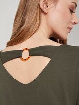 T-Shirt mit Ringdetail am Rücken - Frauen - Woodland Green T-Shirt mit Ringdetail am Rücken - Frauen - Woodland Green - 10 - TOM TAILOR