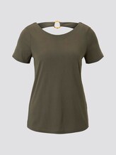 T-Shirt mit Ringdetail am Rücken - Frauen - Woodland Green T-Shirt mit Ringdetail am Rücken - Frauen - Woodland Green - 7 - TOM TAILOR