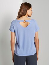 T-Shirt mit Ringdetail am Rücken - Frauen - Parisienne Blue T-Shirt mit Ringdetail am Rücken - Frauen - Parisienne Blue - 2 - TOM TAILOR