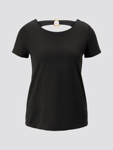 T-Shirt mit Ringdetail am Rücken - Frauen - Deep Black T-Shirt mit Ringdetail am Rücken - Frauen - Deep Black - 7 - TOM TAILOR