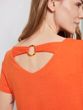 T-Shirt mit Ringdetail am Rücken - Frauen - strong flame orange T-Shirt mit Ringdetail am Rücken - Frauen - strong flame orange - 10 - TOM TAILOR