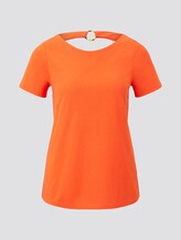 T-Shirt mit Ringdetail am Rücken - Frauen - strong flame orange T-Shirt mit Ringdetail am Rücken - Frauen - strong flame orange - 7 - TOM TAILOR