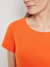 T-Shirt mit Ringdetail am Rücken - Frauen - strong flame orange T-Shirt mit Ringdetail am Rücken - Frauen - strong flame orange - 9 - TOM TAILOR