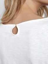 T-Shirt mit Smocking-Detail am Bund - Frauen - Whisper White T-Shirt mit Smocking-Detail am Bund - Frauen - Whisper White - 9 - TOM TAILOR