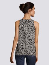 Gemustertes Top mit Neckholder-Kragen - Frauen - black wavy design Gemustertes Top mit Neckholder-Kragen - Frauen - black wavy design - 2 - TOM TAILOR