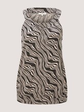 Gemustertes Top mit Neckholder-Kragen - Frauen - black wavy design Gemustertes Top mit Neckholder-Kragen - Frauen - black wavy design - 7 - TOM TAILOR