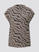 T-Shirt mit Stehkragen - Frauen - black wavy design T-Shirt mit Stehkragen - Frauen - black wavy design - 7 - TOM TAILOR